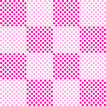 sweet pink dots geometric abstract pattern. Seamless background for fabric garment design