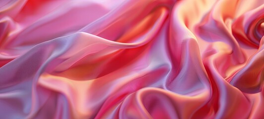 Obraz premium Background with flowing fabric. soft. Product presentation. Luxury 3D rendering of an advertising layout. decorations for events. generative ai