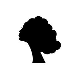 Vector Female silhouette portrait  in stock vector