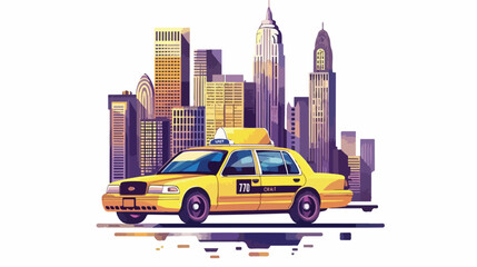 Taxi service. Uber. Smartphone and touchscreen city s