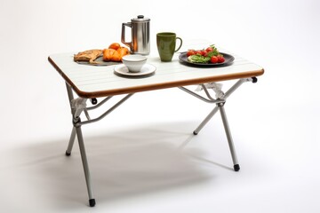 SwiftSnack Camping Table , white background.
