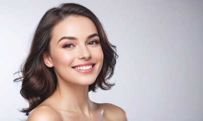 Fototapeta premium woman beauty skin natural face care treatment person young health female