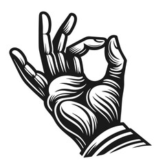 Hand gesture vector illustration isolated on white background