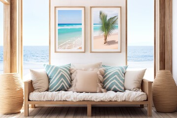 Boho Beach Print Art and Wall Decoration Ideas for a Surf Shack Bedroom