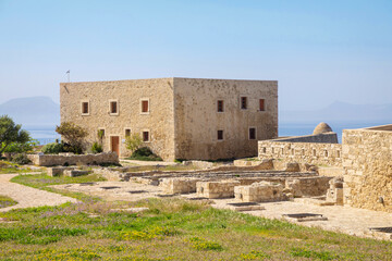 Building of Councillors Residence in Fortezza of Rethymno, Crete, Greece - obrazy, fototapety, plakaty