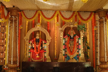 Hindu God Tirupati venkatachalapathy. Hindu god in wedding stage.