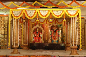 Hindu God Tirupati venkatachalapathy. Hindu god in wedding stage.