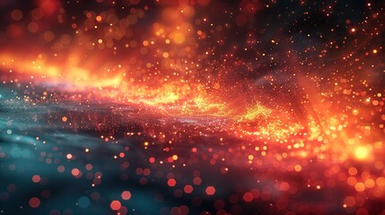 light abstract background bright magic glowing dust black energy spark texture night space dark design fire sparkle - obrazy, fototapety, plakaty