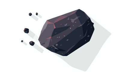 Space Meteorite flat icon with long shadoweps10 Vector
