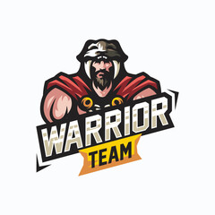red modern warrior tema logo