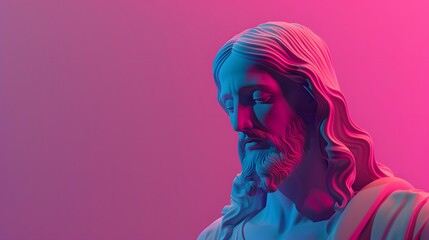 Jesus Christ in art form with the help of AI to expand the concept. - obrazy, fototapety, plakaty