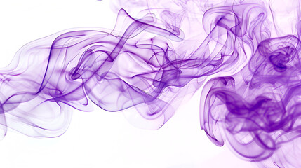 Colourful  smoke background, art, magic explosion ,Moving violet flames and smoke ,Powder explosion. Closeup of a purple dust particle explosion isolated on white. Abstract background.
