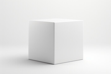 White box mockup isolated on white background. 3D rendering.