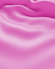 Pink flowing waves crushed modern luxury abstract colorful background 3d illustration render digital rendering