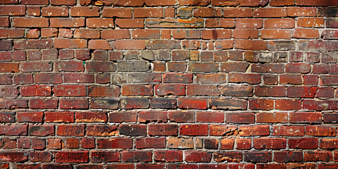  old red brick wall, vred vintage wall texture background, banner