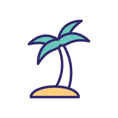 Island vector icon