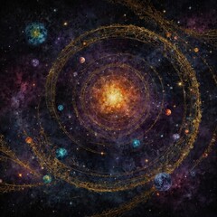 spiral galaxy in space