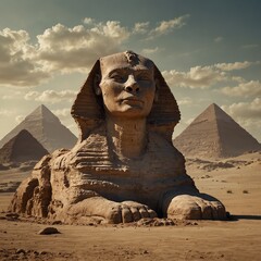 sphinx and pyramids