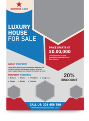 Real Estate Flyer Design,  property sale flyer design, residential flyer template, Flyer Design, Vector Template, A4 Size