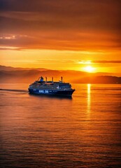 Obraz premium Bodensee schiff radio, Illustration AI Generative.