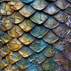 Snake Skin Texture, Fantastic Reptile Scale Background, Dragon Scales Mockup, Python Leather