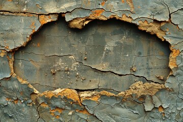 Close Up of Peeling Paint on Wall