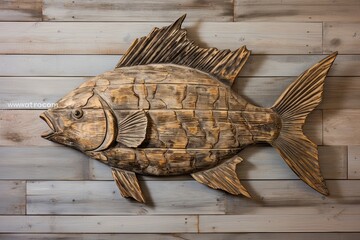 Wooden Fish Wall Art: Rustic Fishing Cabin Decor Ideas with a Touch of Rustic Charm