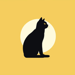 Cat | Minimalist and Simple Silhouett