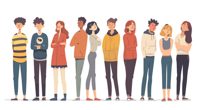 Nervous and anxious people Vector illustration isolat