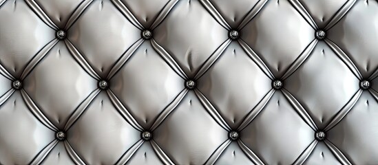 Silver Leather Background with Diamond Pattern