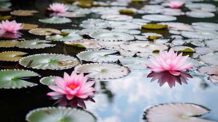 pink water lily.