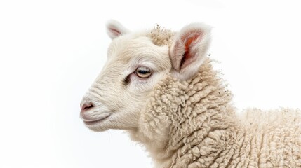 Fototapeta premium sheep in front of white background