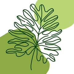 abstract floral, leaf, tree on white background. Hand drawn vector illustration for you design. 