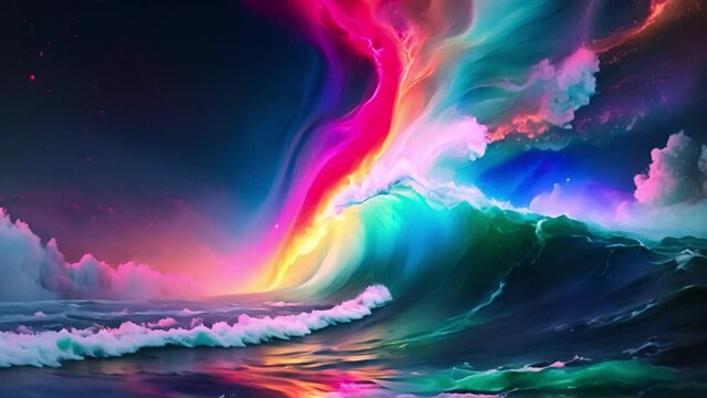 虹色の空と海,Generative AI 