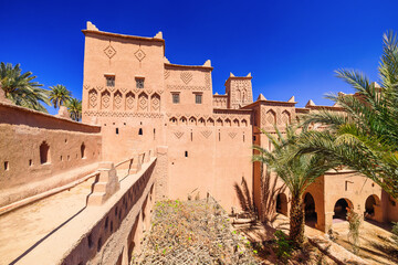 Kasbah Amridil a historic fortified residence or kasbah in the oasis of Skoura, Morocco.