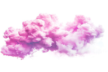 Fototapeta premium Pink fluffy clouds illustration. Banner of beautiful sky