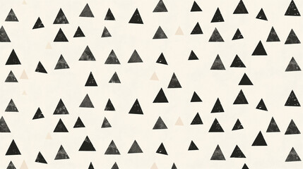 Scandinavian design, sparse pattern of small neutral-toned triangles, understated yet stylish