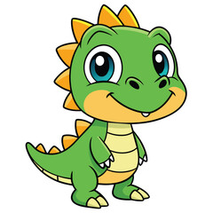 Cartoon Baby Cute Dracorex  Illustrated