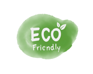 Watercolor logo or icon eco-friendly. Healthy natural product label logo design. Organic natural food labels.