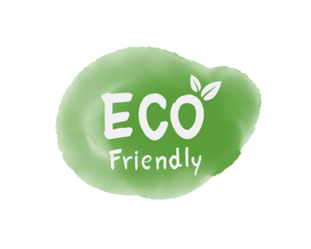 Watercolor logo or icon eco-friendly. Healthy natural product label logo design. Organic natural food labels.