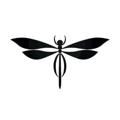Dragonfly | Minimalist and Simple Line White background