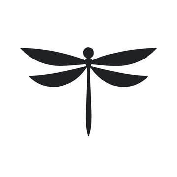 Dragonfly | Minimalist and Simple Line White background