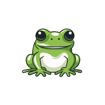 recommend clip art: Frog | Minimalist and Simple Line White background - Vector illustration