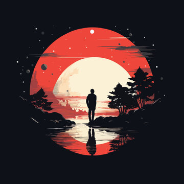 Planet | Minimalist and Simple Silhouette - Vector illustration