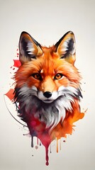 colorful fox face logo facing forward