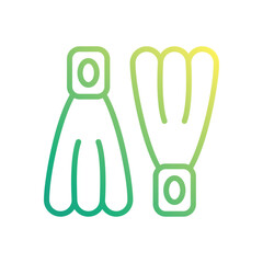 Fototapeta premium Swim Fins vector icon