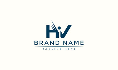 HV logo Design Template Vector Graphic Branding Element.