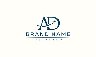 AD logo Design Template Vector Graphic Branding Element.