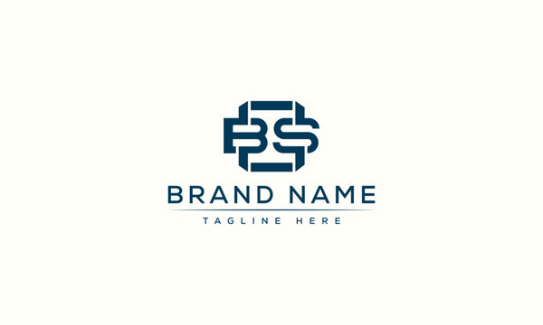 BS logo Design Template Vector Graphic Branding Element.