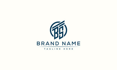 BS logo Design Template Vector Graphic Branding Element.